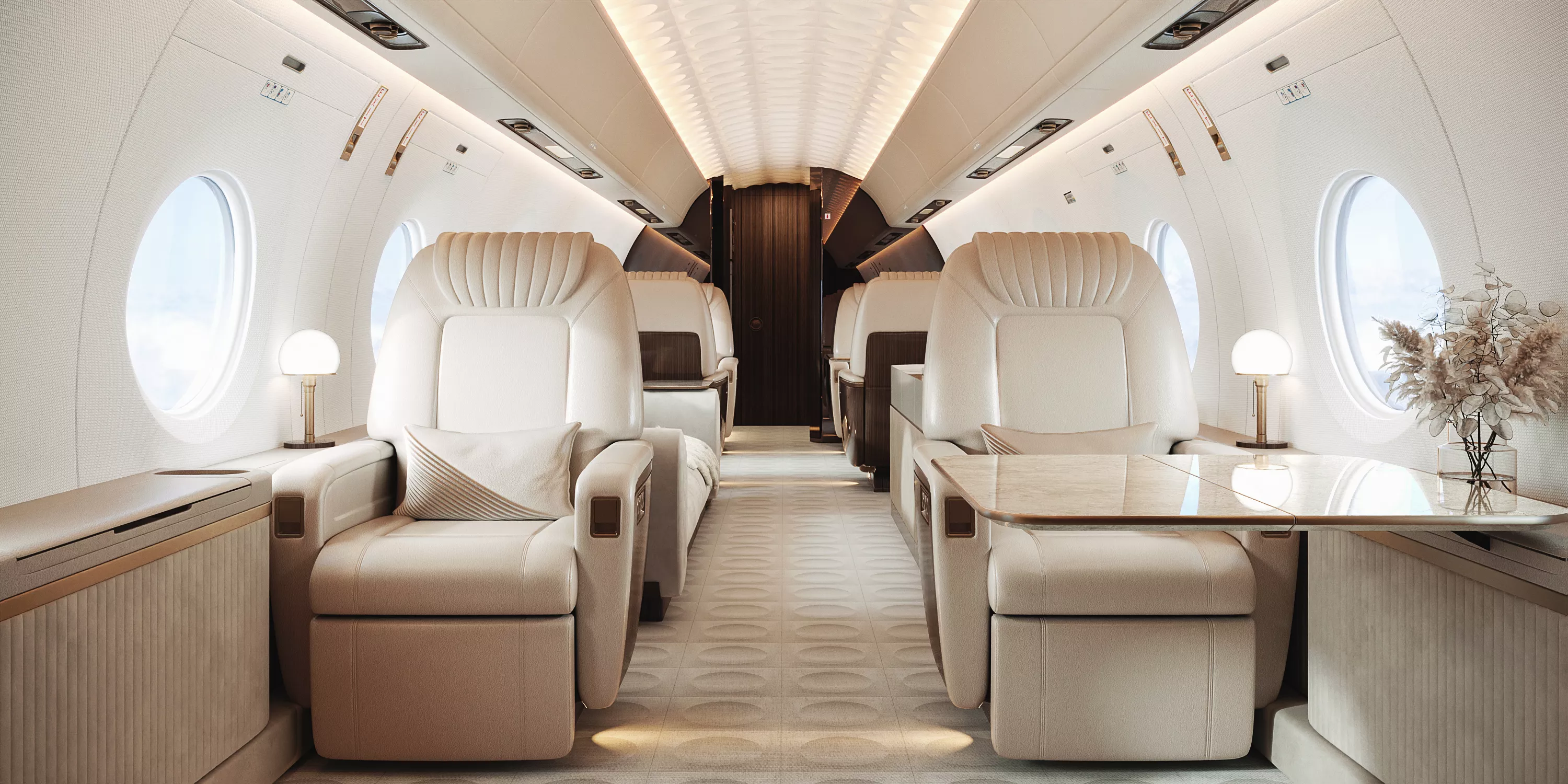 Gulfstream interior 3D render by RSantos Design