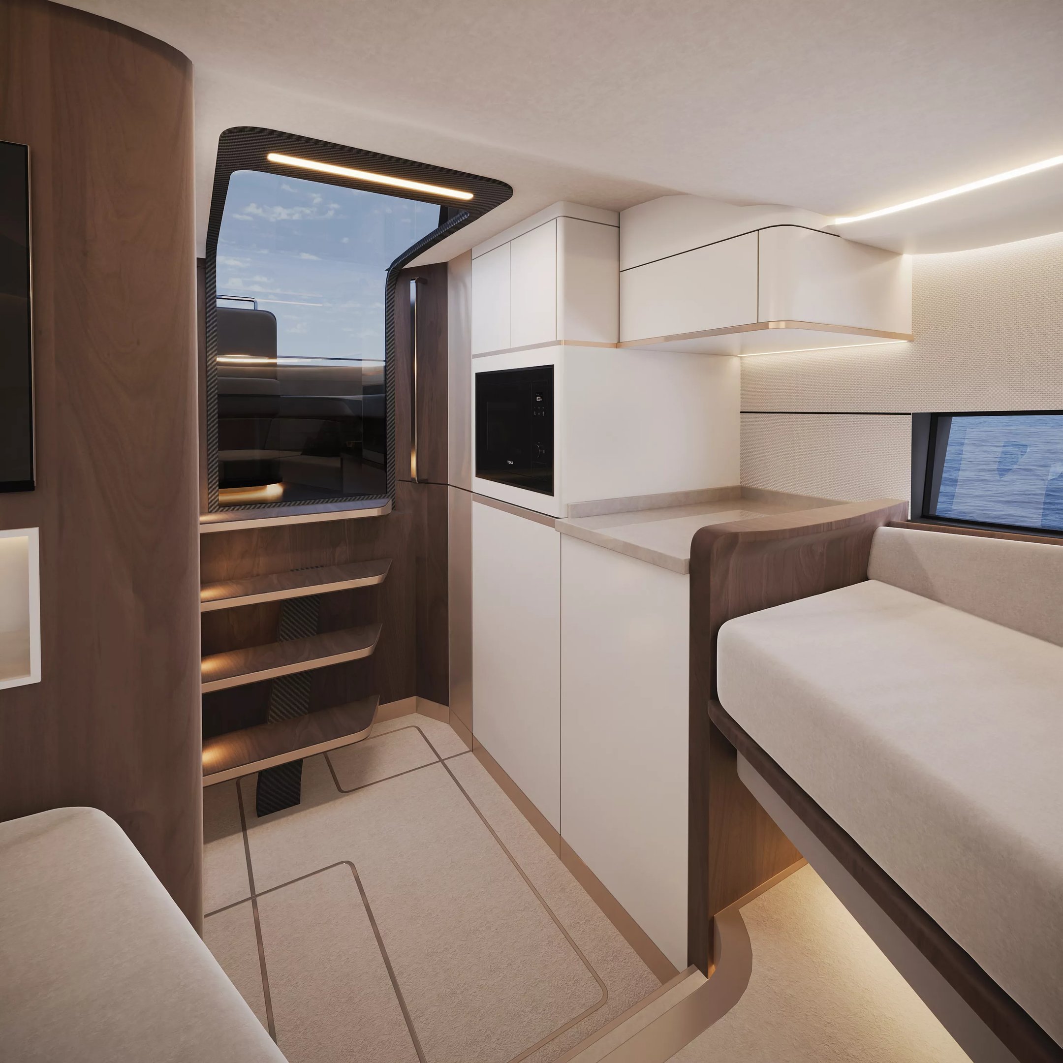 Notte boat interior cabin