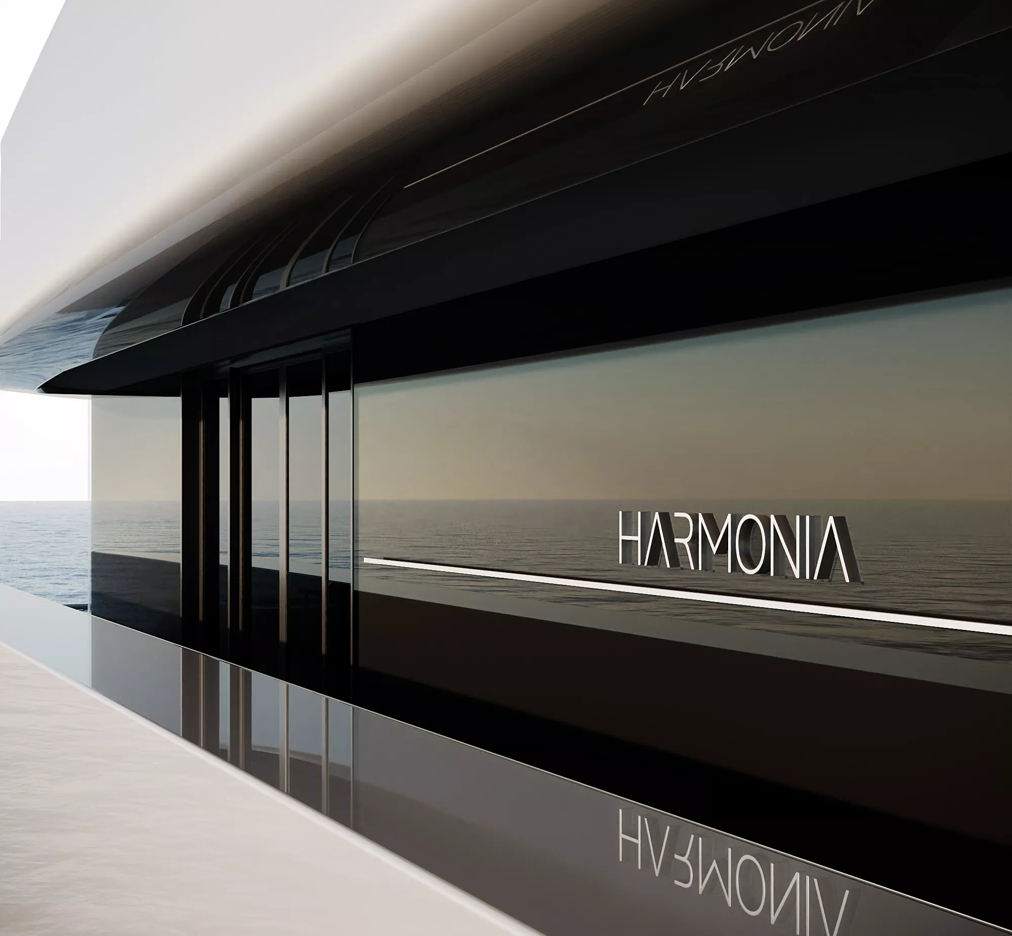Harmonia superyacht render
