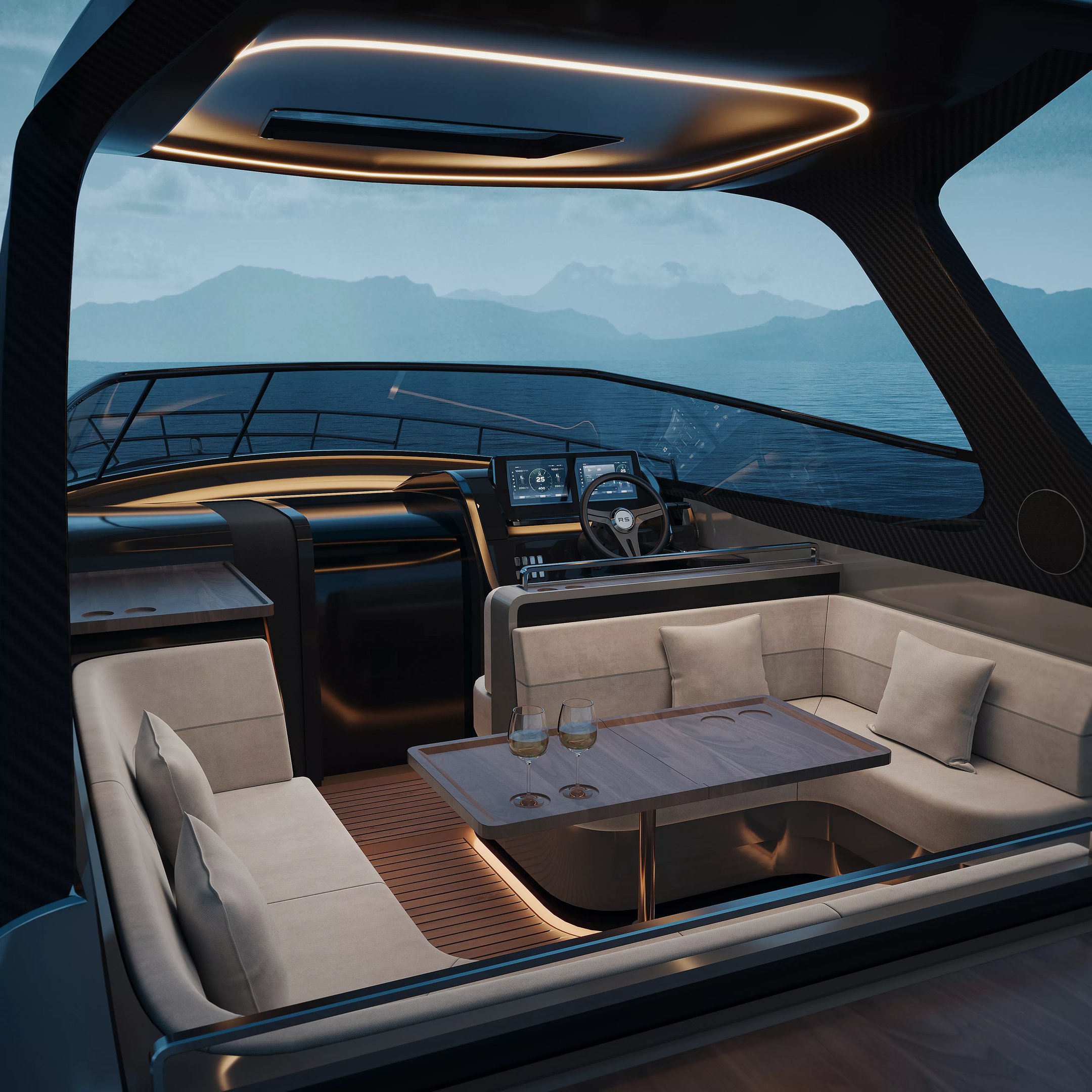 Notte boat deck view 3