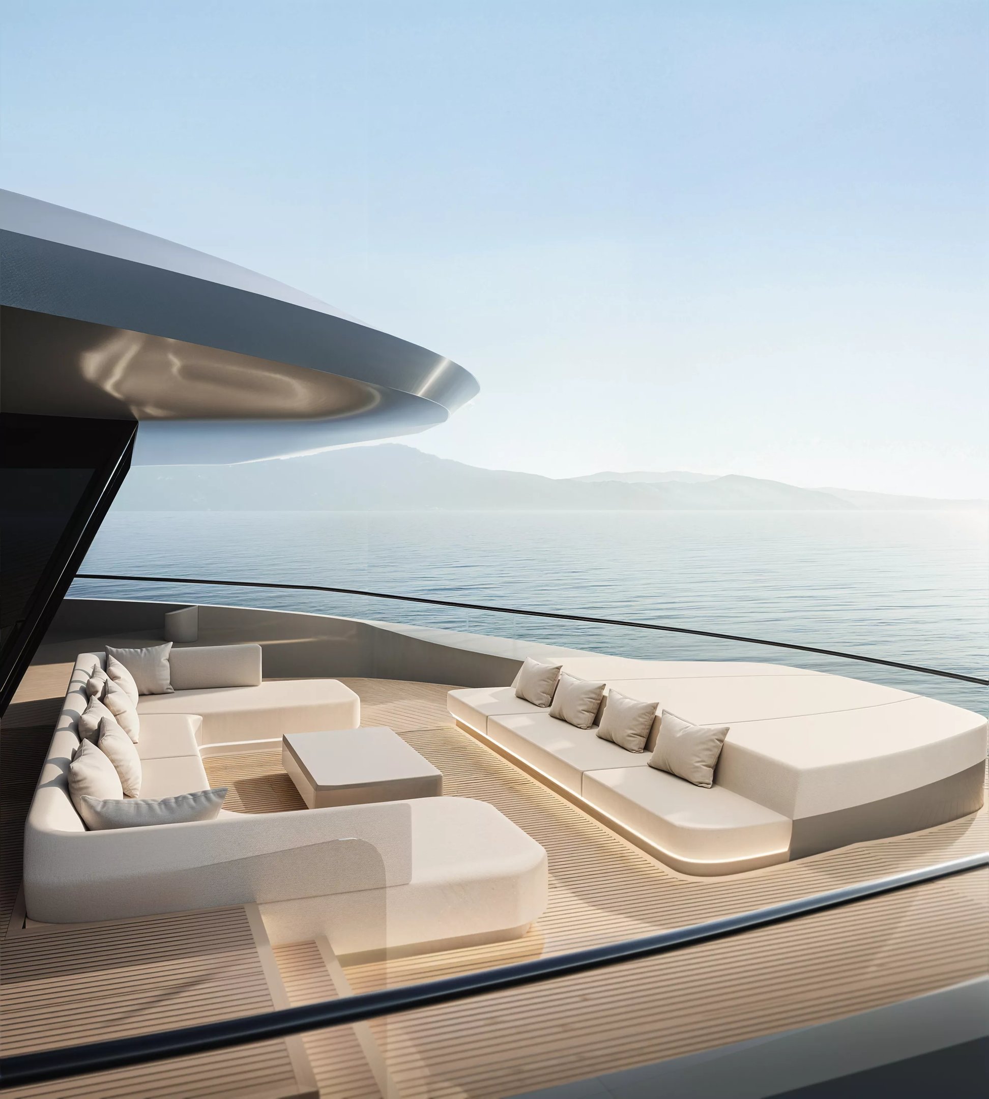 Purus catamaran deck layout