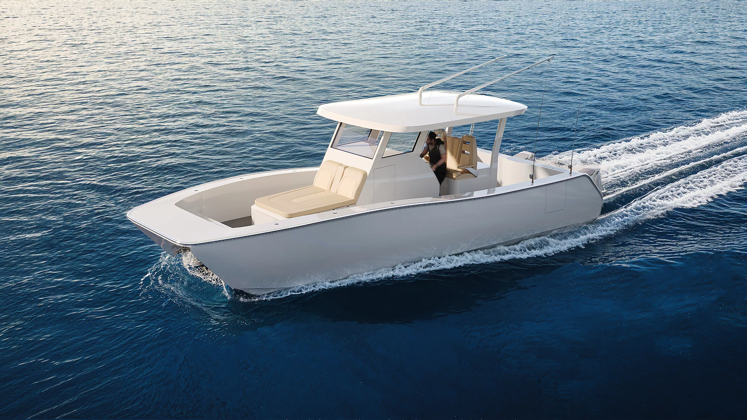 Garnet 350 CC hull view